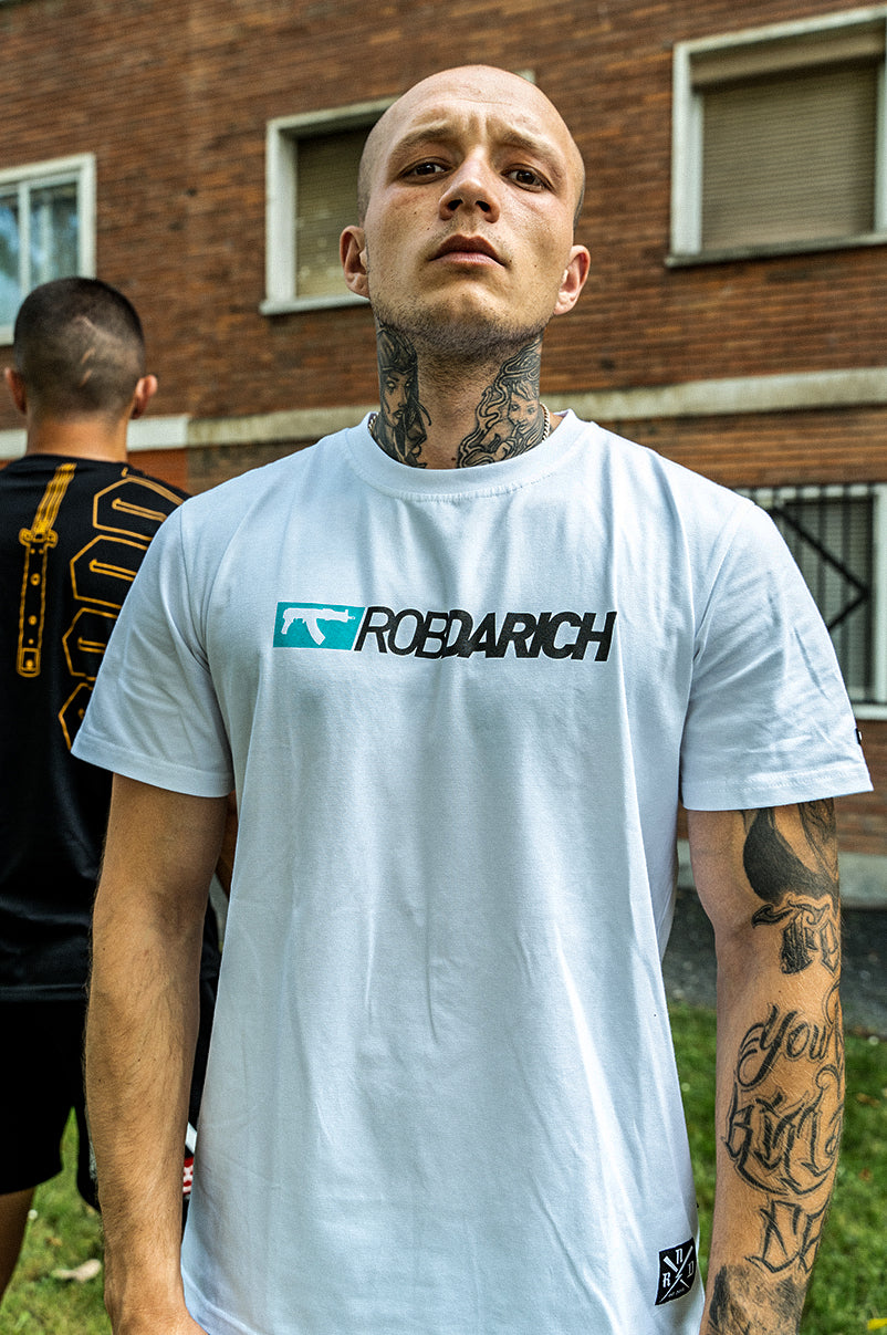 ROB DA RICH [WHITE & SKY BLUE] T-SHIRT