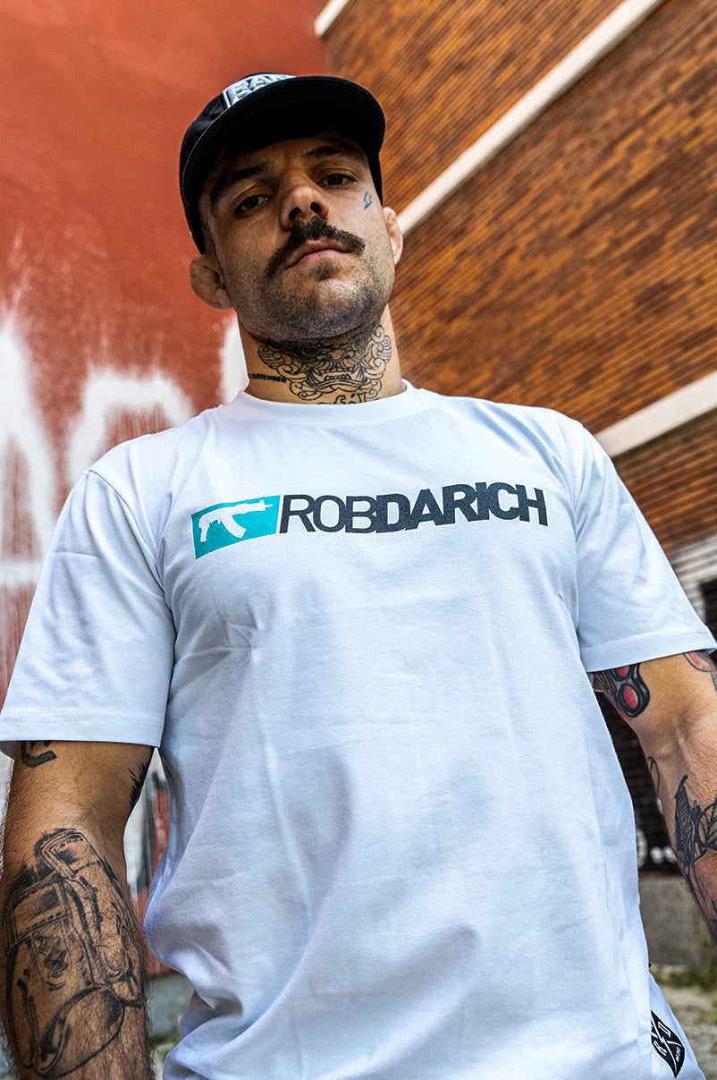 ROB DA RICH [WHITE & SKY BLUE] T-SHIRT